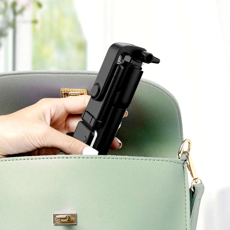 Selfie Stick Tripod with LED Fill Light and Detachable Remote,