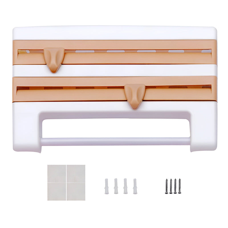 Mounted Kitchen Organizer Shelf with Foil Dispenser