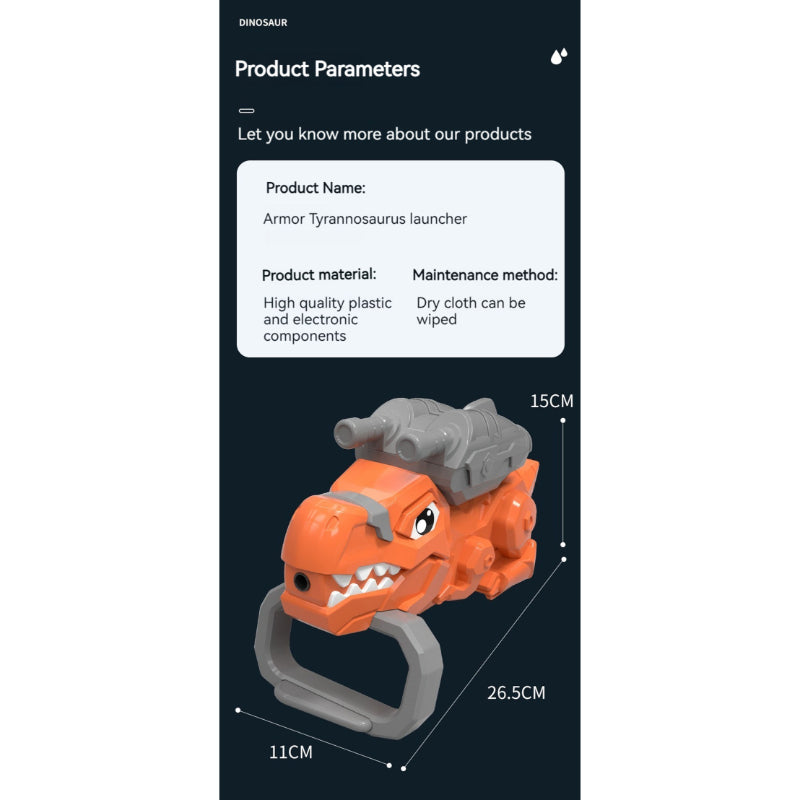 Armoured Dino Water Gel Ball Laucher Toy For kids