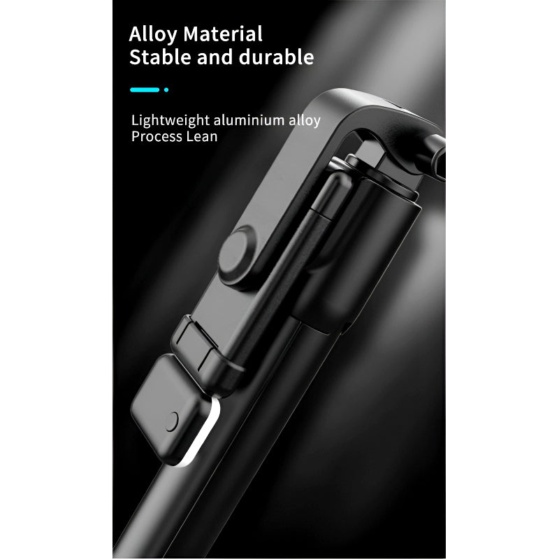 Selfie Stick Tripod with LED Fill Light and Detachable Remote,